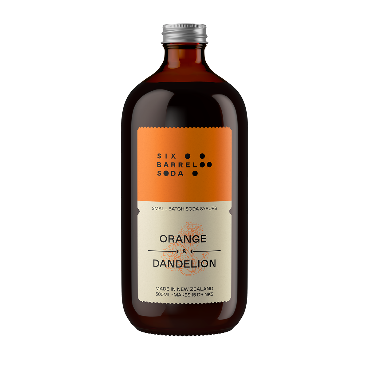 Six Barrel Soda Syrup - Orange & Dandelion - Front